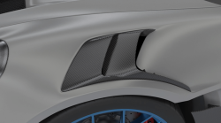 1016 Industries Porsche 992 GT3 RS Fender Vents (Twill Carbon)