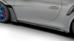 1016 Industries Porsche 992 GT3 RS Side Skirts with Uprights (Twill Carbon)