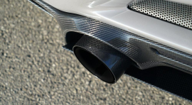 Ferrari F8 Tributo/Spider | Carbon - Stainless Steel Tailpipes - Visible Matte Carbon