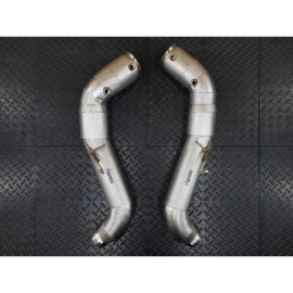 Redstar Stainless Steel Heat Shielded HJS HD 200CPSI 130mm Downpipes - Mclaren 600LT 650S 675LT MP4-12C 540C 570S 570GT P1