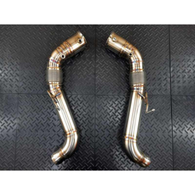 Redstar Heat Shielded Inconel HJS HD 200CPSI 130mm Downpipes - Mclaren 600LT 650S 675LT MP4-12C 540C 570S 570GT P1