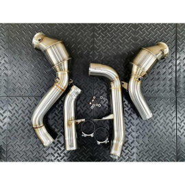 Redstar HJS HD 200CPSI 130mm Heat Shielded Downpipes - OPF Mercedes 2020+ GLE63 (W167, C167, X167, C293)