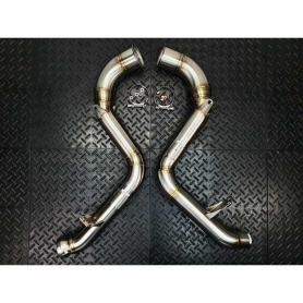 Redstar HJS HD 200CPSI 130mm Heat Shielded Downpipes - Mercedes 2020+ GLE63 (W167, C167, X167, C293)