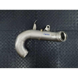 Redstar HJS HD 200CPSI 130mm Heat Shielded Downpipes - OPF Mercedes CLA45 / A45 / GLA45 M139