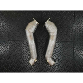 Redstar Stainless Steel Heat Shielded HJS HD 200CPSI 130mm Downpipes - Mclaren 720S / 765LT