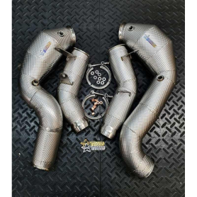 Redstar HJS HD 200CPSI 130mm Downpipes - OPF Mercedes E63 W213 / GT63 X290