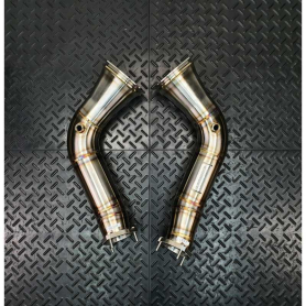 Redstar HJS HD 200CPSI 130mm Heat Shielded Downpipes - OPF Audi C8 RS6 RS7 / D5 S8 A8