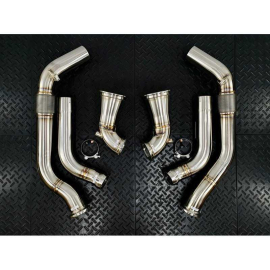 Redstar GESI GEN2 UHO+ 400CPSI 5" Downpipes - Bentley Continental GT / Porsche Panamera 971 Turbo