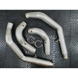 Redstar HJS HD 200CPSI 130mm Heat Shielded Downpipes - OPF Mercedes G63 W463A