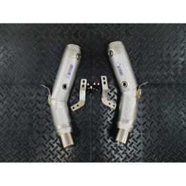 Redstar GESI GEN2 UHO+ 400CPSI 4.5" Heat Shielded Downpipes - Alfa Romeo Giulia Quadrifoglio