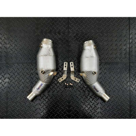 Redstar GESI GEN2 UHO+ 400CPSI 4.5" Heat Shielded Downpipes - Alfa Romeo Giulia Quadrifoglio