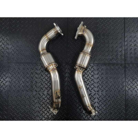 Redstar GESI GEN2 UHO+ 400CPSI 4.5" Heat Shielded Downpipes - Audi C7 S6 S7 RS7 RS6 / D4 S8 A8 4.0