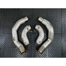 Redstar HJS HD 200CPSI 121mm Heat Shielded Downpipes - BMW M8 F91 / F92 / F93 (2018-11/2020)