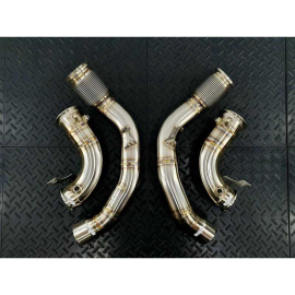 Redstar HJS HD 200CPSI 121mm Heat Shielded Downpipes - BMW M8 F91 / F92 / F93 (2018-11/2020)