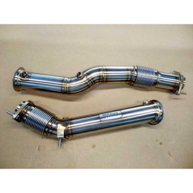 Redstar GESI GEN2 UHO+ 400CPSI 4.5" Heat Shielded Downpipes - BMW X3M F97 / X4M F98