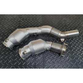 Redstar GESI GEN2 UHO+ 400CPSI 4.5" Heat Shielded Downpipes - BMW X3M F97 / X4M F98