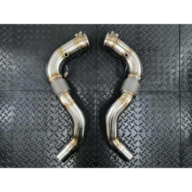 Redstar GESI GEN2 UHO+ 400CPSI 4.5" Heat Shielded Downpipes - BMW X5M F85 / X6M F86