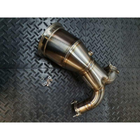 Redstar HJS HD 200CPSI 143mm Heat Shielded Downpipes - Audi B9 S4 / S5