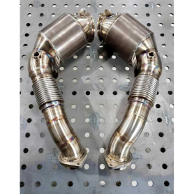 Redstar HJS HD 200CPSI 121mm Downpipes - BMW X5M E70 / X6M E71