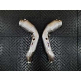 Redstar Catless Heat Shielded Downpipes - BMW M5 F10 / M6 F12 F13 F06