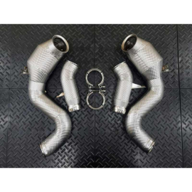 Redstar HJS HD 200CPSI 130mm Downpipes - Mercedes S560 W222 / C217 / A217