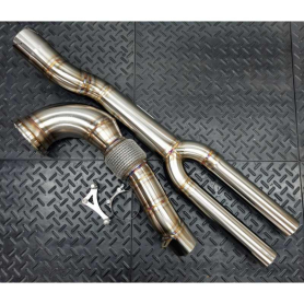 Redstar Catless Heat Shielded Downpipes - Audi RSQ3