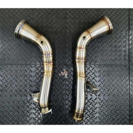 Redstar HJS HD 200CPSI 143mm Downpipes - OPF Audi C8 S6 / S7