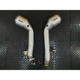 Redstar GESI GEN2 UHO+ 400CPSI 5" Heat Shielded Downpipes - Audi C8 S6 / S7