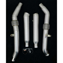 Redstar HJS HD 200CPSI 121mm Downpipes - Mercedes ML GL GLE GLS 320/400/450/43/550 M278 V8