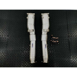 Redstar HJS HD 200CPSI 121mm Heat Shielded Downpipes - Acura NSX