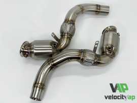 VelocityAP BMW M5 F10 & M6 F12 F13 300 Cell Euro 6 Sport Cat Downpipes