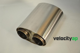 VelocityAP Race Muffler 2.5" Dual Inlet Outlet 'Sport' Sound Level