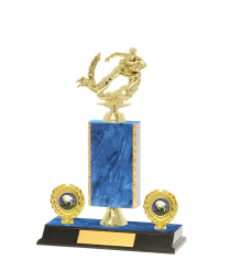 Gd Edged Trophy On P/Base <Br>18.5cm Plus Figurine