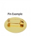 Badge J - 25 X 25 mm with Pin