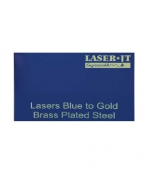 Blue LaserIT Brass Plated Steel 300x600x0.4mm