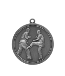 Karate - Silver Relief <BR> Medal 4.5cm Dia