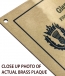Solid Brass Plaque - 200 x 133mm