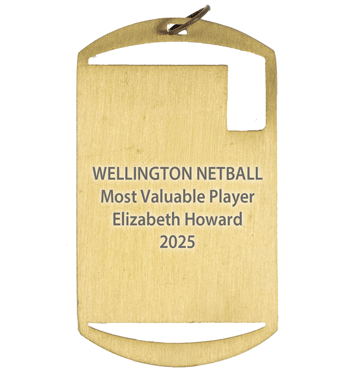 Example of an engraved medal