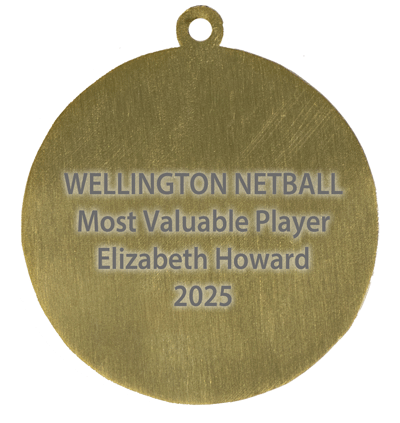 Example of an engraved medal