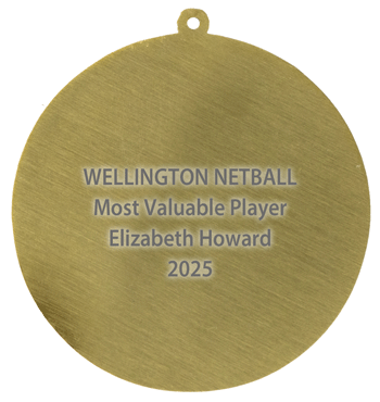 Example of an engraved medal