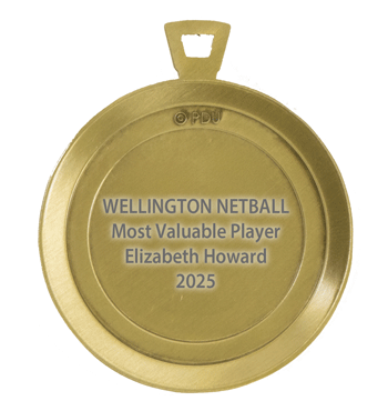 Example of an engraved medal