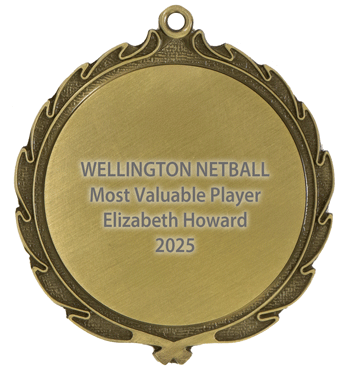 Example of an engraved medal
